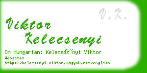 viktor kelecsenyi business card